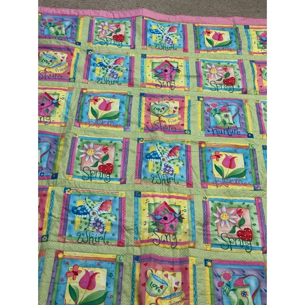 Handmade quilted throw